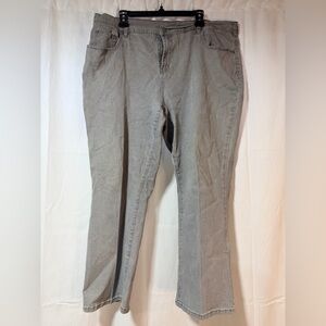 DG2 by Diane Gilman Light Gray Straight Leg Jeans